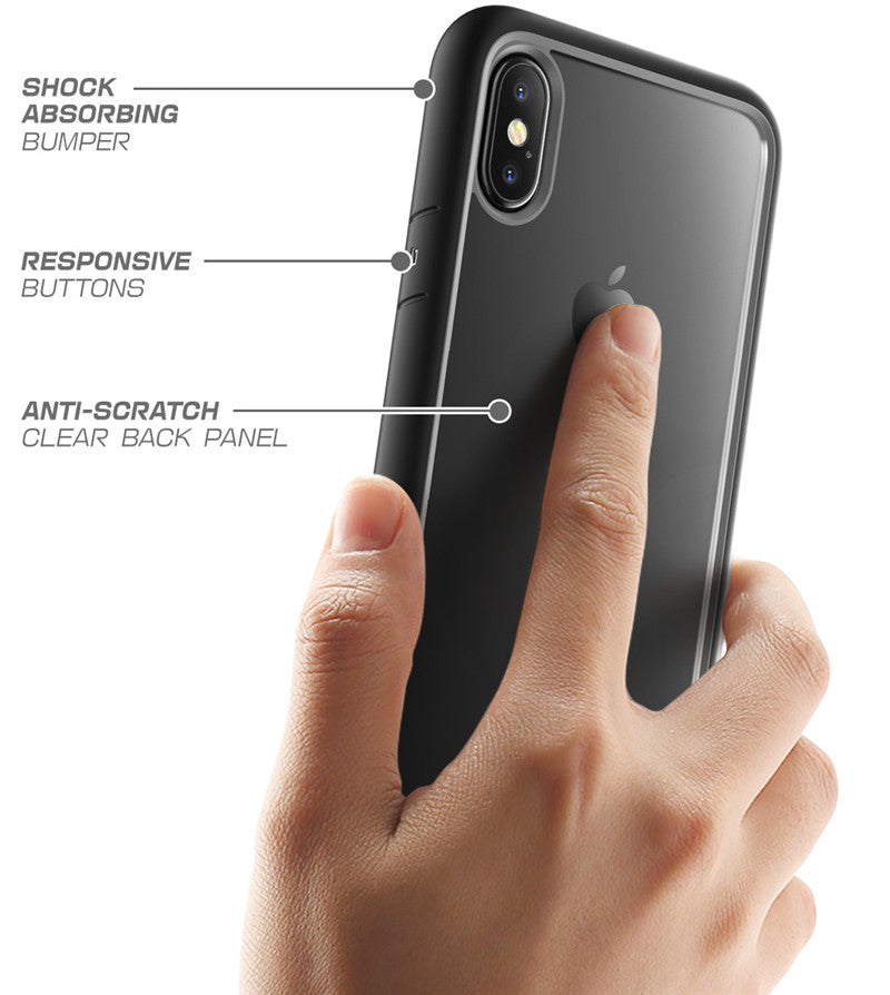 Premium Hybrid Protective Case For iPhone X XS Anti Shock TPU Bumper + PC Scratch Resistant Clear Back Cover Case For iPhone X Xs 5.8 inch