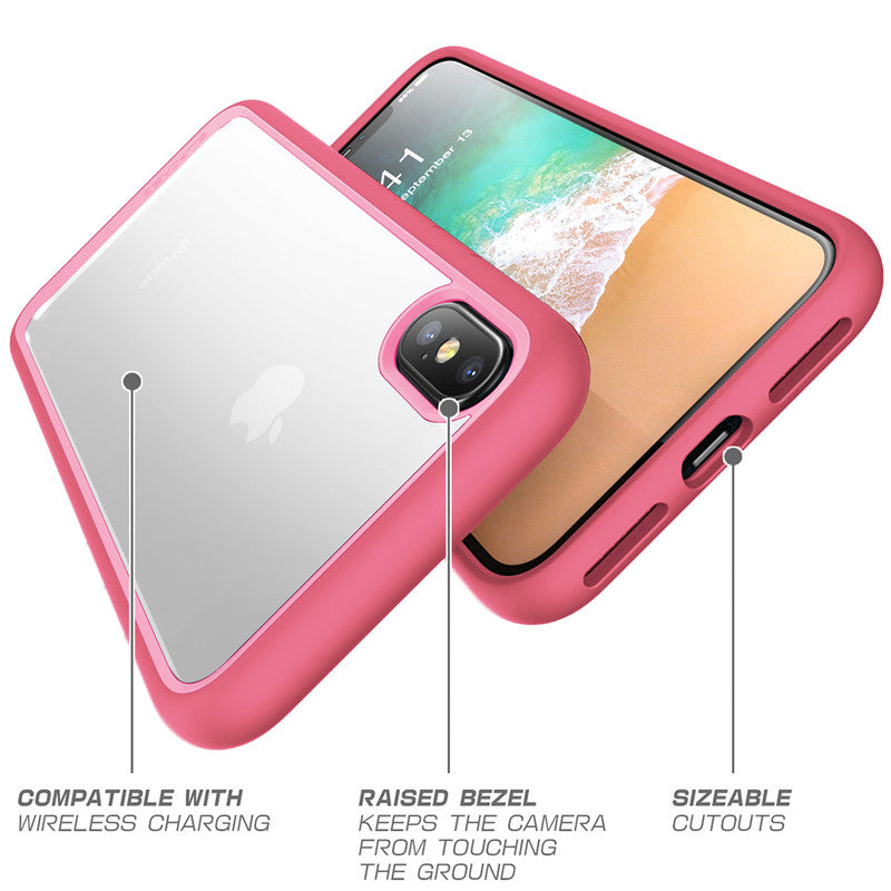 Premium Hybrid Protective Case For iPhone X XS Anti Shock TPU Bumper + PC Scratch Resistant Clear Back Cover Case For iPhone X Xs 5.8 inch