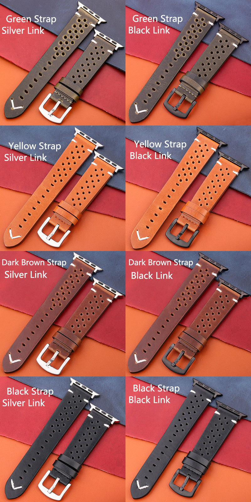 Genuine Leather Sports Strap For Apple Watch Series 7 6 5 4 SE Bracelet 444540414238mm (1)
