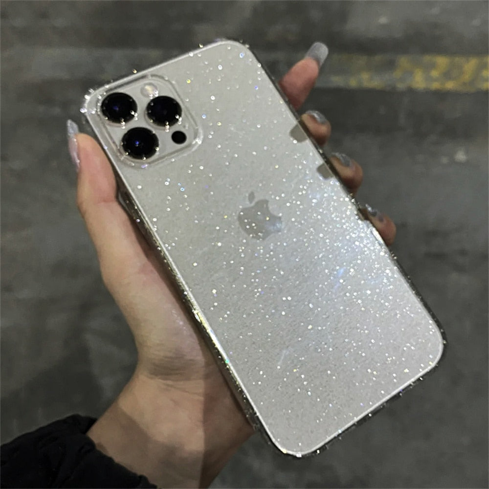 Glitter Sparkle Clear Soft Case For iPhone 14 Plus 13 12 11 Pro Max 7 8 Plus XS X XR SE 2