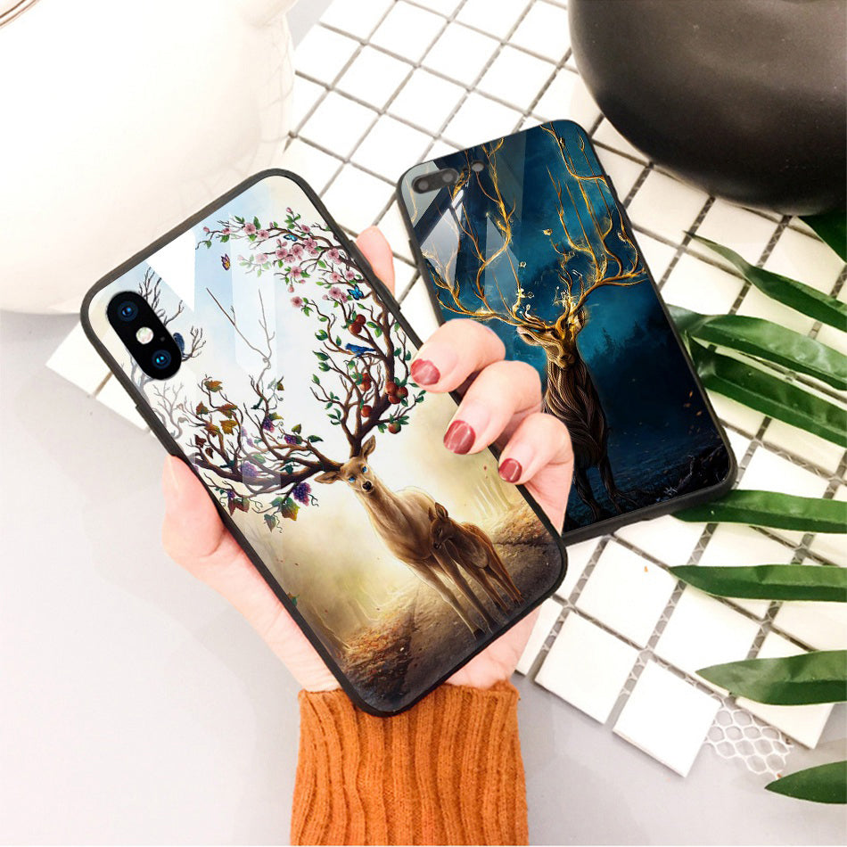 Glossy Animal Cover Phone Case For iPhone X XR 8 7 10 6 6s XS Max Animal Case For iPhone 7 8 X 6 6 S Plus XR Luxury Case
