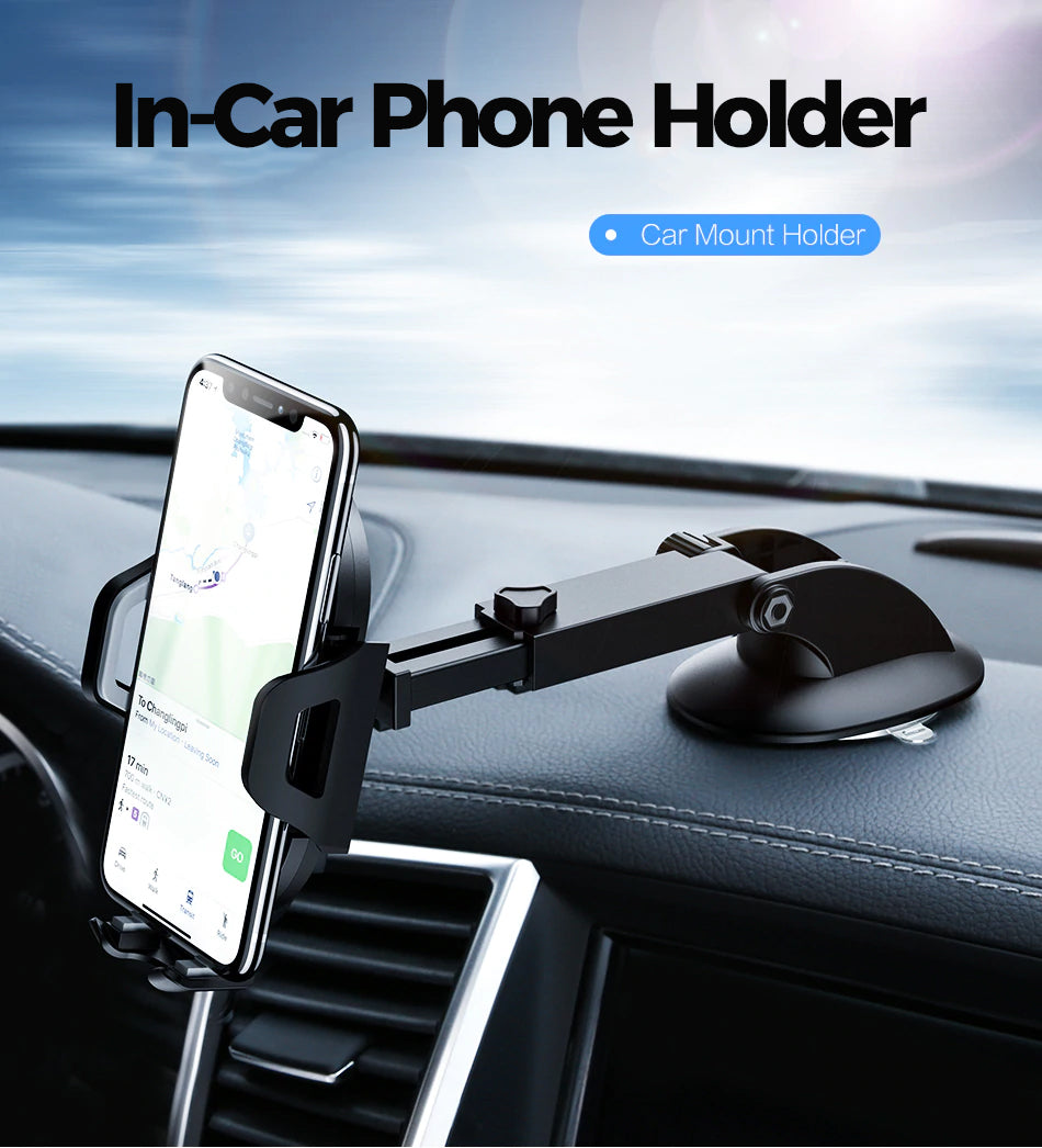 In-Car Phone Holder For iPhone X XS 360 Degree Rotation Universal Car Dashboard Windshield Mount For iPhone Samsung Phones