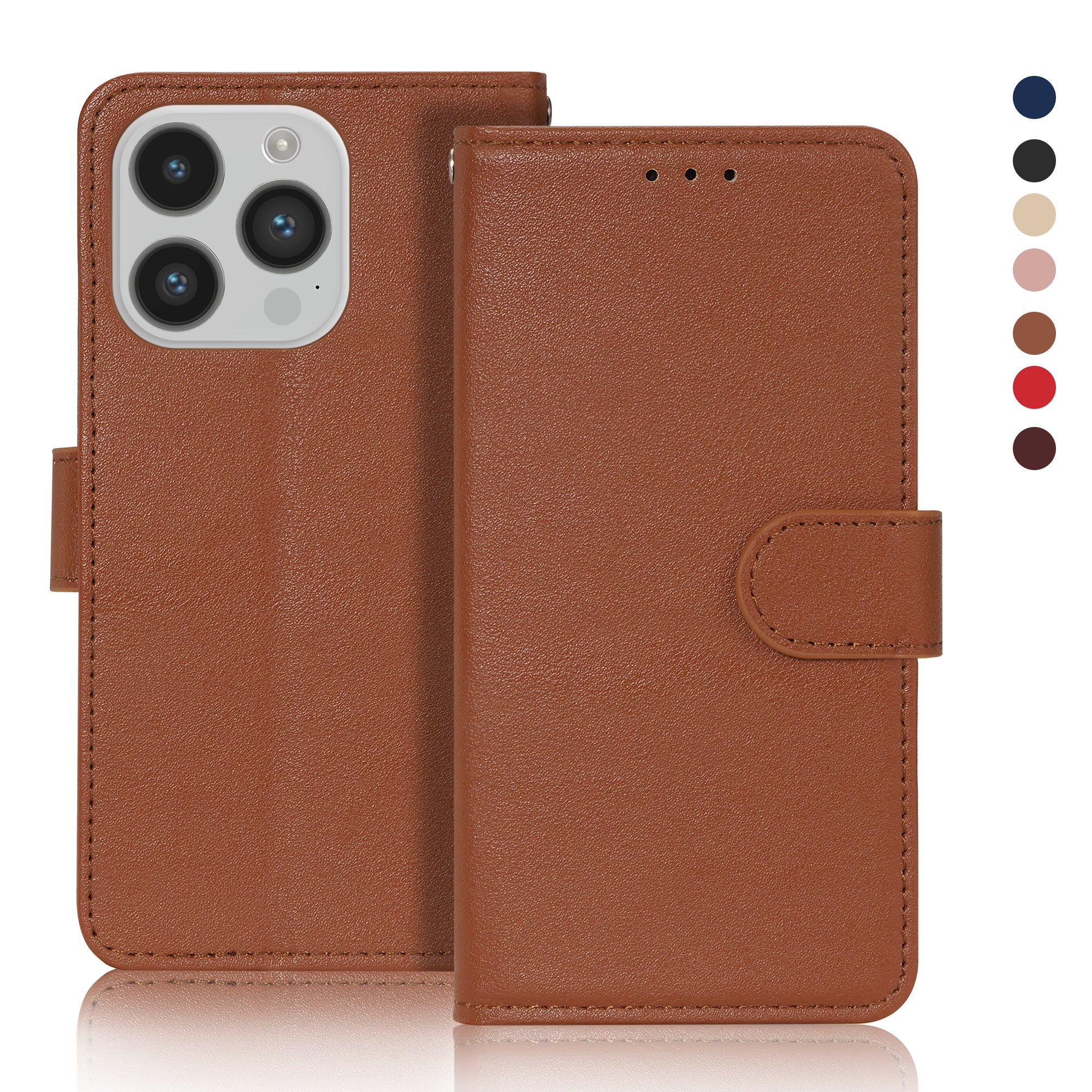 Leather Wallet Card Holder Case For iPhone 14 Plus 13 12 Pro Max Mini 11 Pro Max Flip Case