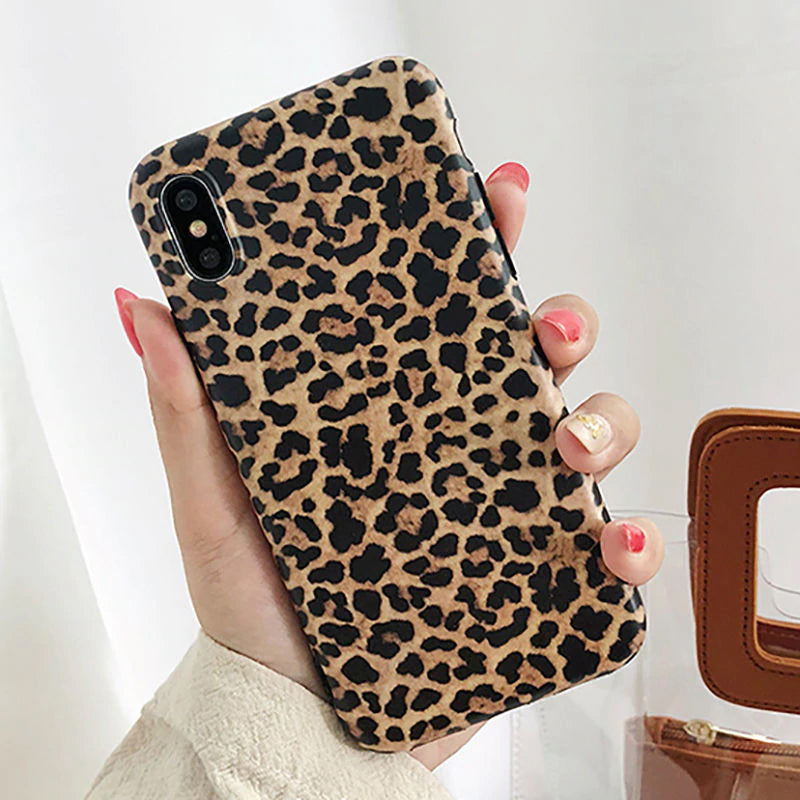 Leopard Skin Pattern Phone Case For iPhone X XS XR XS Max 7 6 6S 8 Plus Case Sexy Cool Fashion Soft TPU Back Cover Leopard Case for iPhone