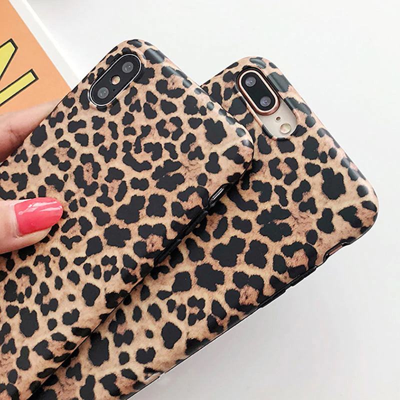 Leopard Skin Pattern Phone Case For iPhone X XS XR XS Max 7 6 6S 8 Plus Case Sexy Cool Fashion Soft TPU Back Cover Leopard Case for iPhone