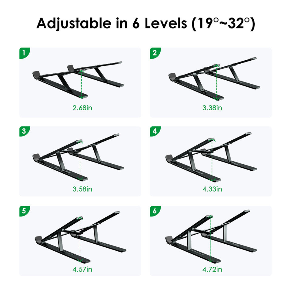 Lightweight Ergonomic Aluminum Height Adjuster Stand For MacBook Pro Desktop Table Mount Lightweight Portable Universal Design Suitable For Most Laptops