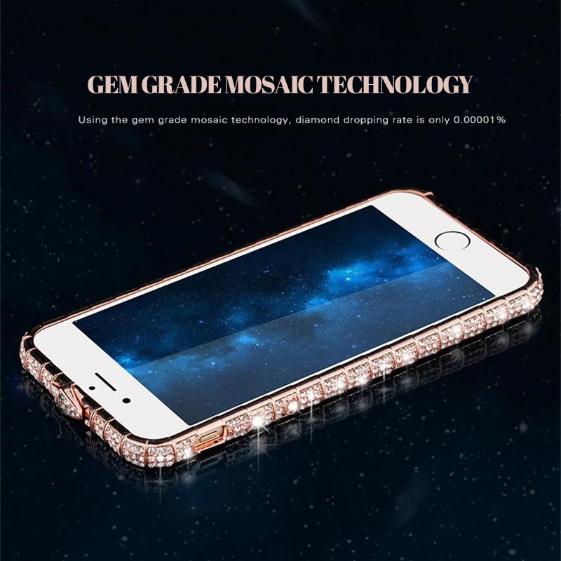 Luxurious Bling Crystal Diamond Rhinestone Case For iPhone 8 7 6 6S Plus 5 5S SE iPhone Cover High Fashion Glitter Case