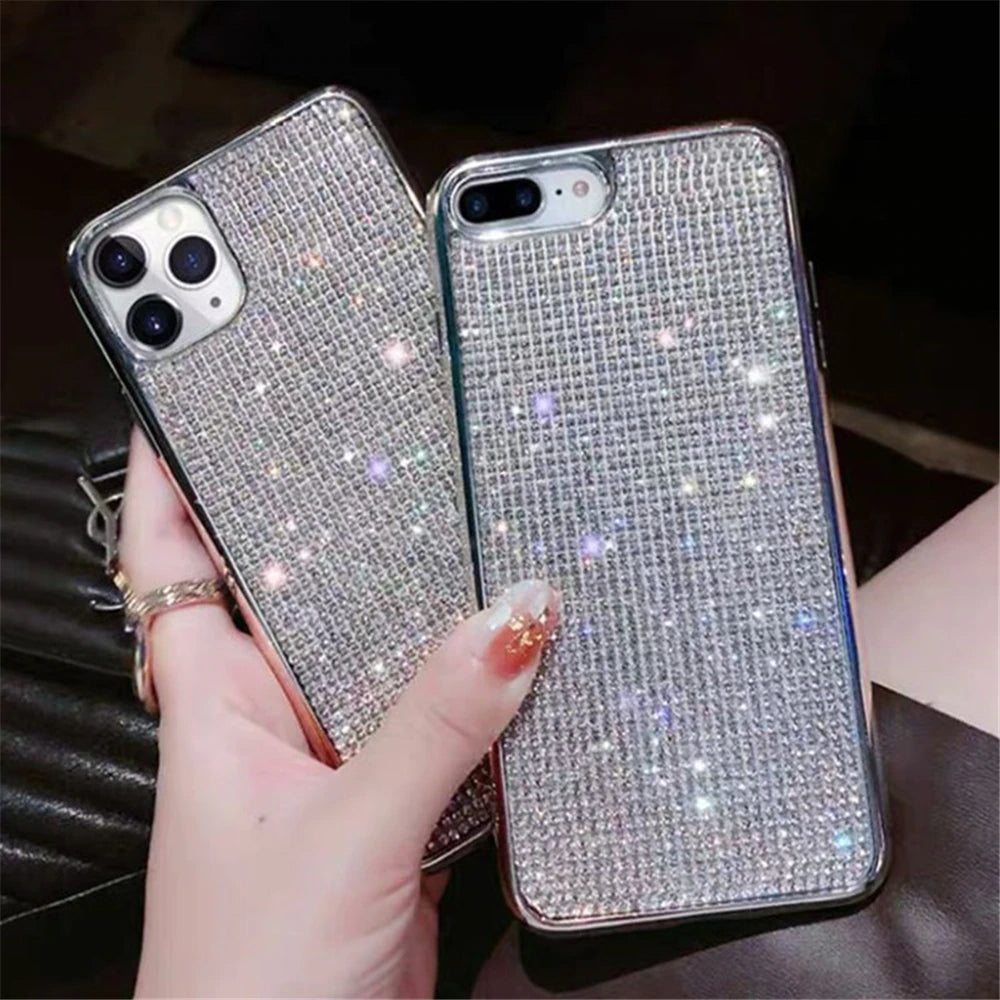 Luxury Bling Glitter Rhinestones Case For iPhone 14 11 12 13 Pro Max Mini XS XR X 7 8 Plus SE