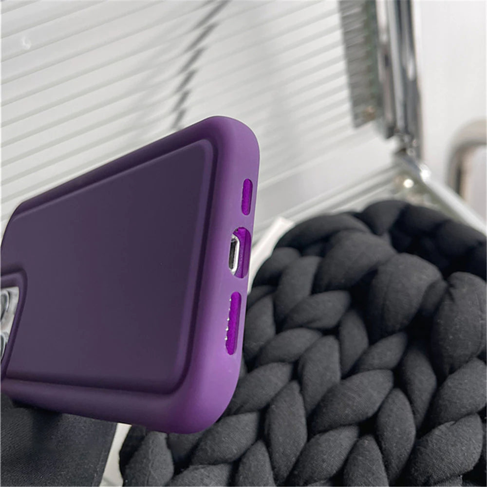 Luxury Rugged Fashion Soft Matte Big Bumper Silicone Case for iPhone 14 Plus 12 13 Pro Max