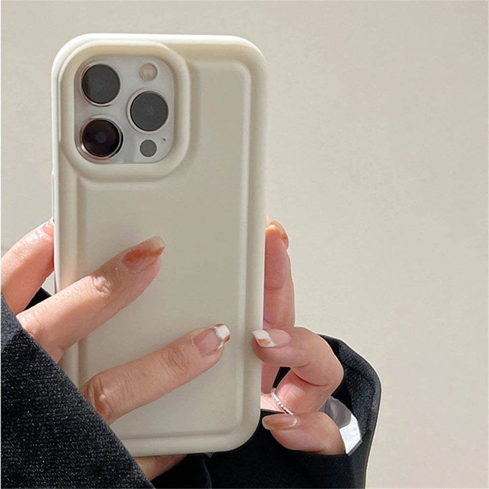 Luxury Rugged Fashion Soft Matte Big Bumper Silicone Case for iPhone 14 Plus 12 13 Pro Max