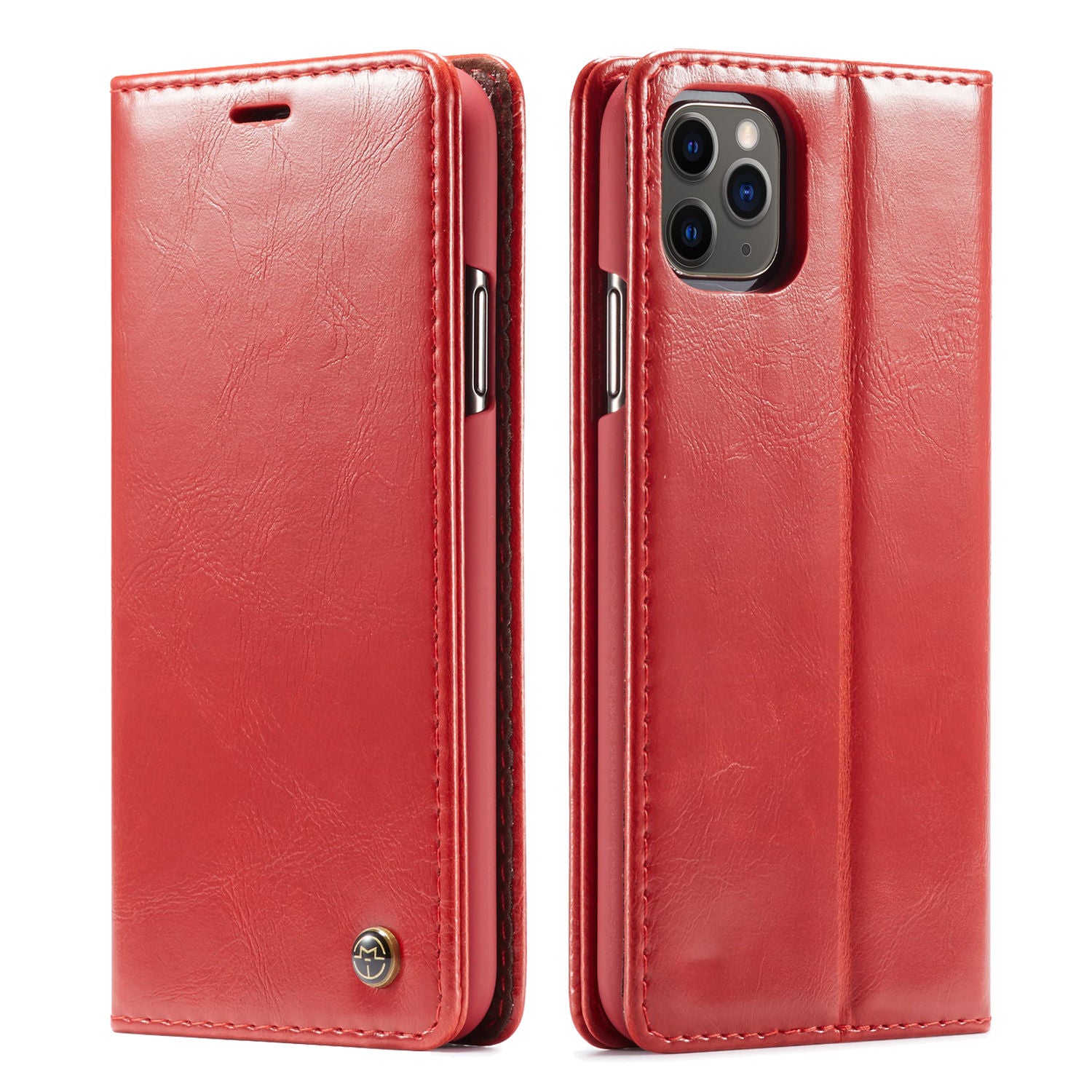 Luxury Soft PU Leather Wallet Magnetic Closure Case for iPhone 12 11 Pro X XR XS Max 8 7 6S Plus