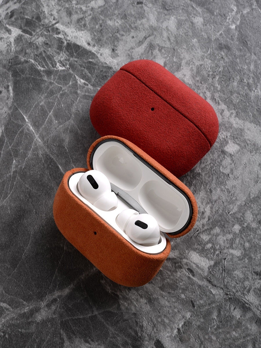 Luxury Suede Alcantara Case for AirPods Pro Faux Leather Cases for AirPods 3 2 1 Headset Cover