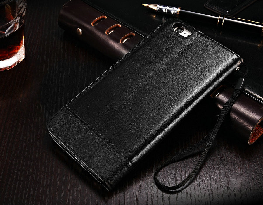 Luxury Real Leather Flip Case For iPhone iPhone X XS Max XR Flip Stand Leather Wallet Phone Case For Apple 6 S 6s 7 8 Plus