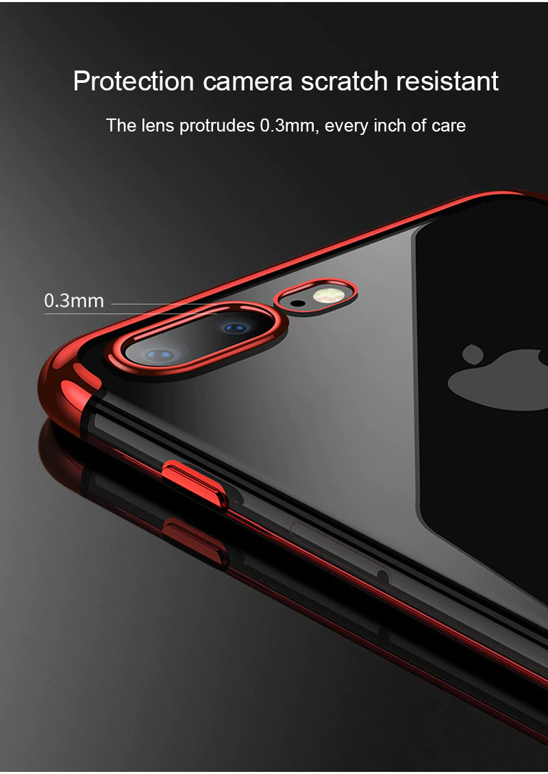 Luxury Soft Silicon Transparent Case for iPhone X 10 XS Max XR Protective Fitted Case For iPhone 7 8 7Plus 8Plus Phone Cover For iPhone 6S 6 s 6Plus 6SPlus