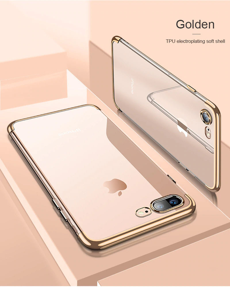 Luxury Soft Silicon Transparent Case for iPhone X 10 XS Max XR Protective Fitted Case For iPhone 7 8 7Plus 8Plus Phone Cover For iPhone 6S 6 s 6Plus 6SPlus