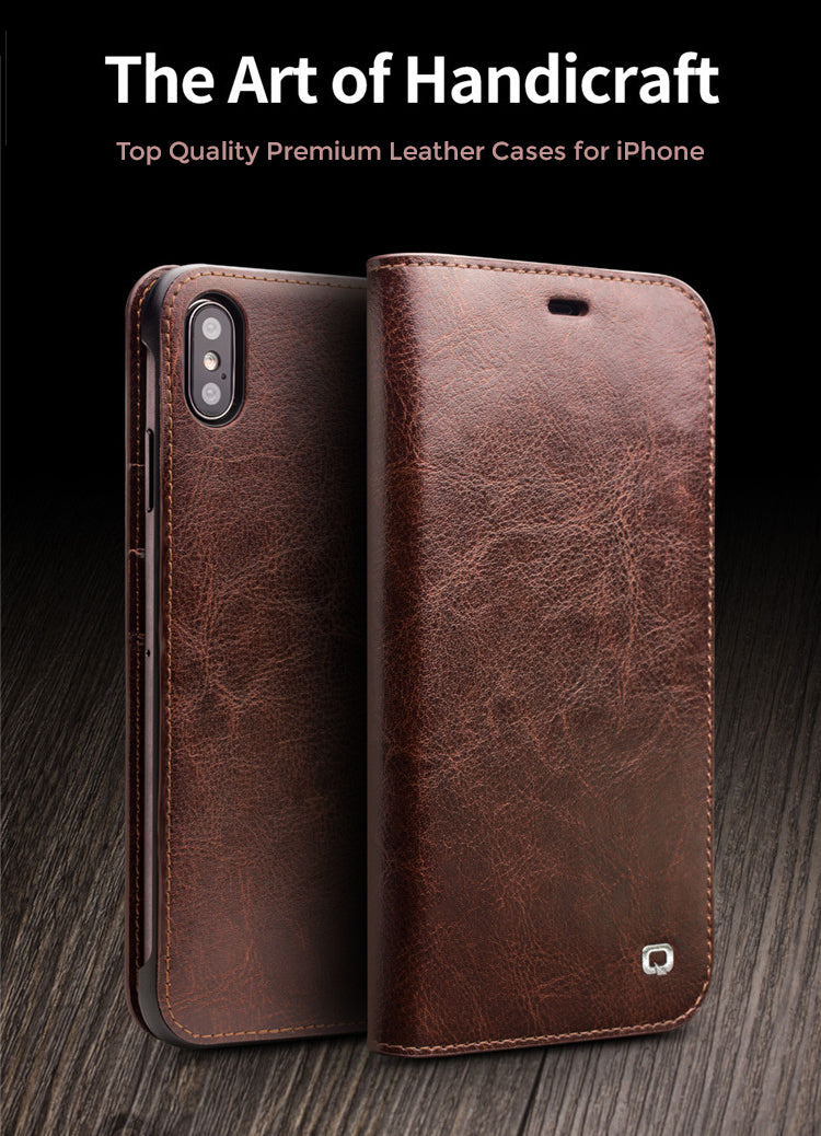 Luxury Ultra Slim Handmade Leather iPhone Case 