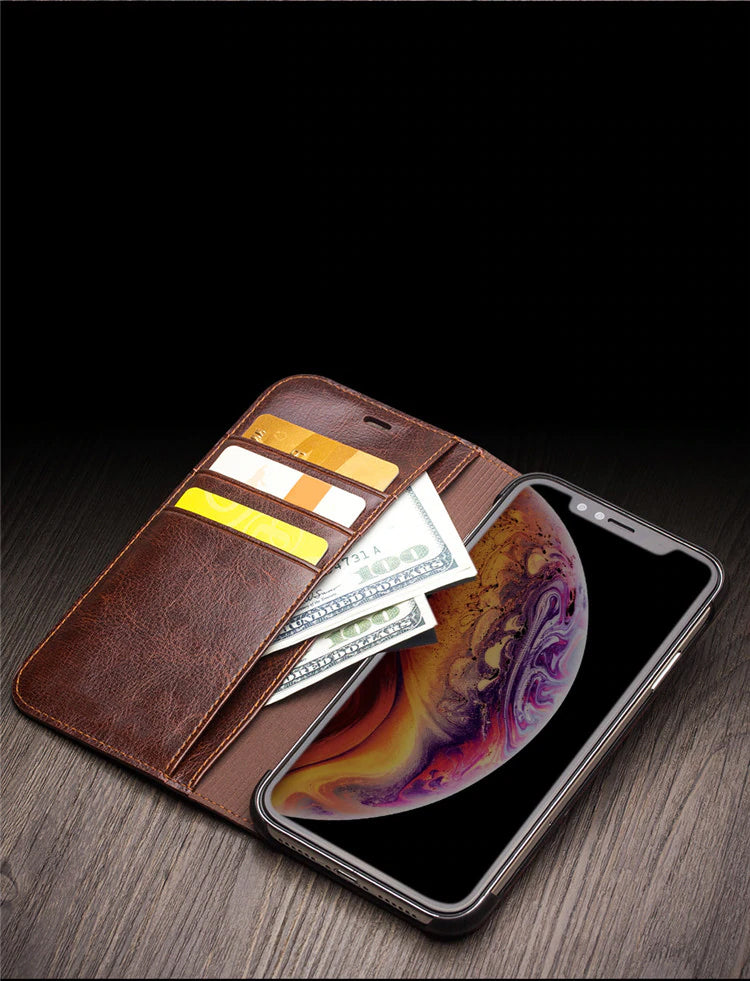 Luxury Ultra Slim Handmade Leather iPhone Case 