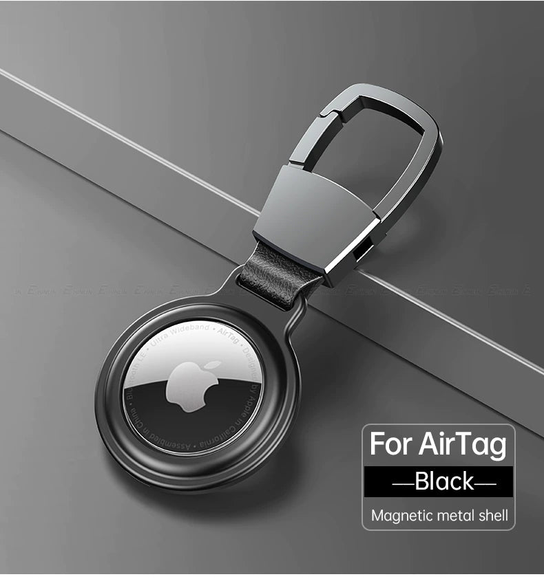 Magneto Metal Double Protection Shell Keyring Case For Apple AirTag Locating Device - 6 Colors
