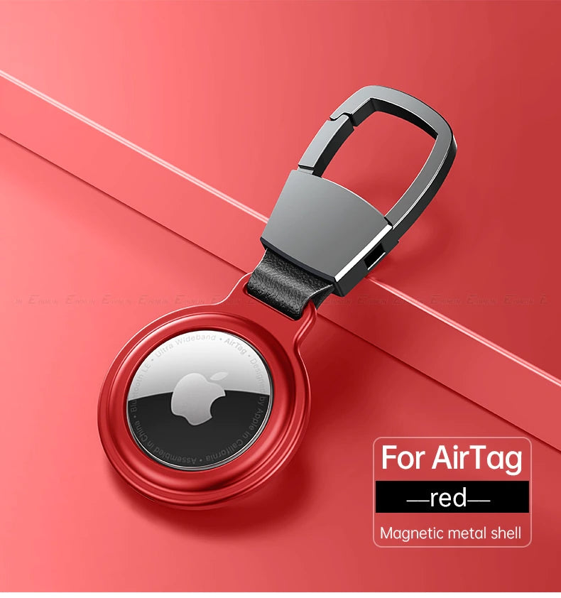 Magneto Metal Double Protection Shell Keyring Case For Apple AirTag Locating Device - 6 Colors