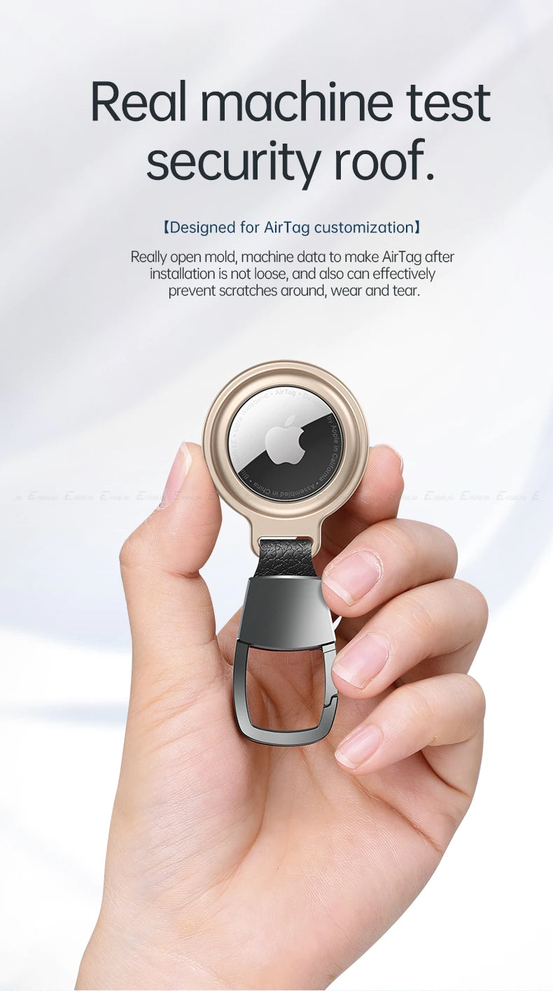 Magneto Metal Double Protection Shell Keyring Case For Apple AirTag Locating Device - 6 Colors