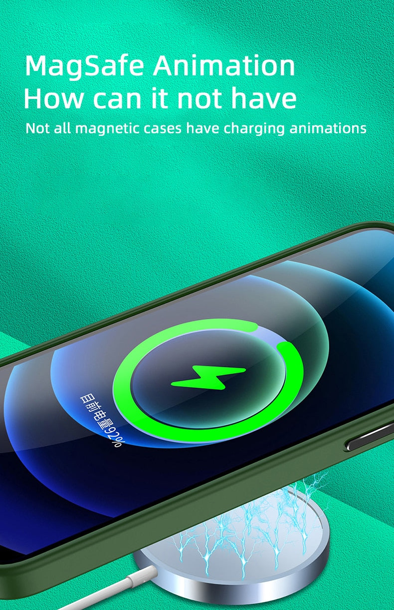 NEW Colors Shockproof PC Matte Magnetic Wireless Charging Case For iPhone 14 13 12 Pro Max