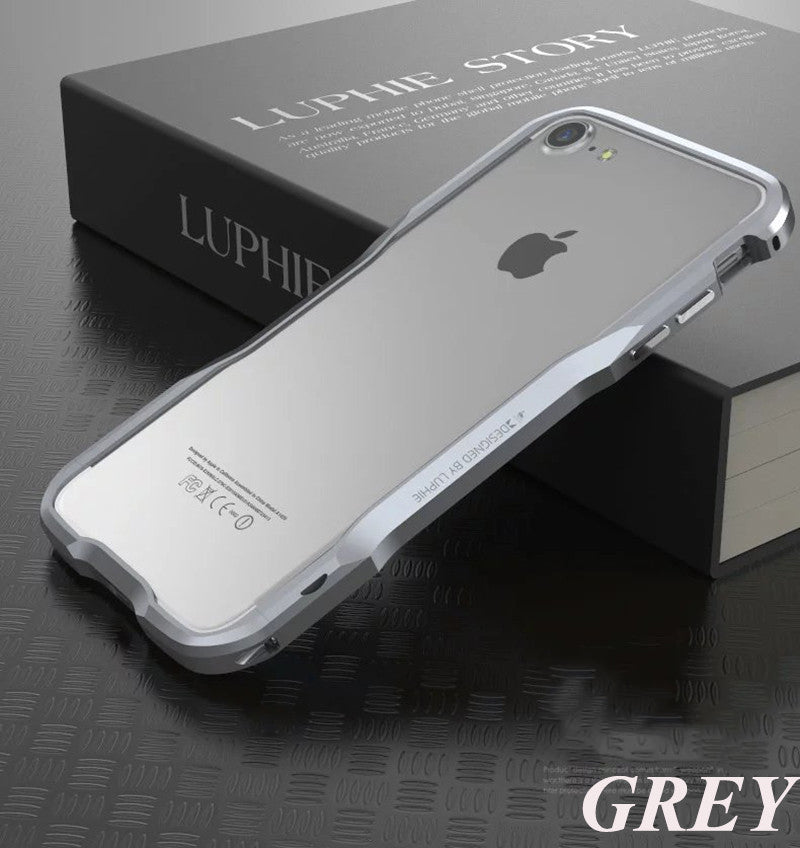 Rugged 3D Metal Bumper Case For iPhone X Real Metal Armor Heavy Duty Protective Bumper Case For Apple iPhone 6 6S 7 8 Plus