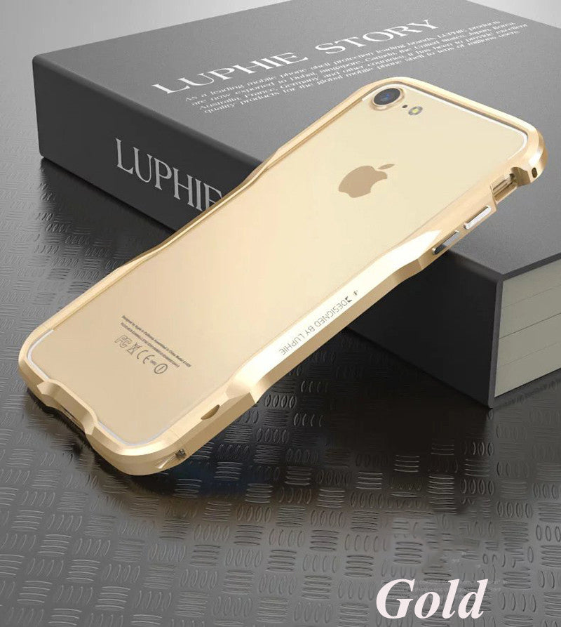 Rugged 3D Metal Bumper Case For iPhone X Real Metal Armor Heavy Duty Protective Bumper Case For Apple iPhone 6 6S 7 8 Plus