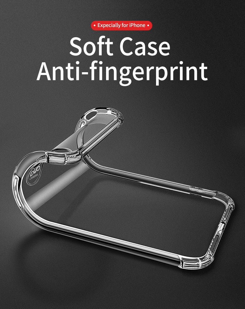 Shock Proof Airbag Case For iPhone Soft TPU Protective Back Cover Transparent Phone Case for iPhone X XS XR X 8 7 6 6s