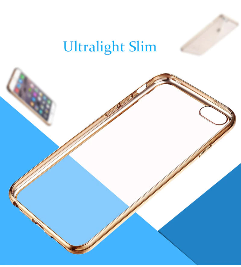 Slim Transparent Glossy Bumper Case For iPhone X 6 6s 7 8 Plus Case Scratch Resistant Silicon TPU Back Panel for Apple iPhone x 8 7 6s 6
