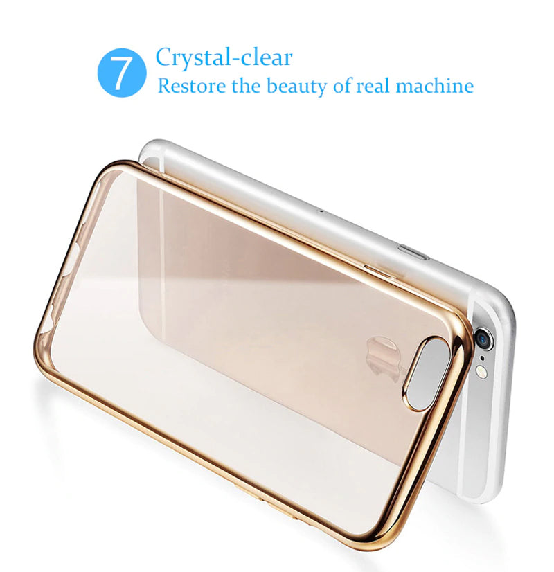 Slim Transparent Glossy Bumper Case For iPhone X 6 6s 7 8 Plus Case Scratch Resistant Silicon TPU Back Panel for Apple iPhone x 8 7 6s 6