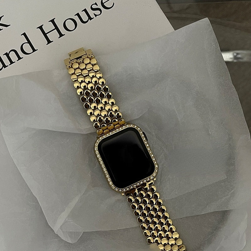 Stainless Steel Hex Watch Band Bracelet for Apple Watch 8 Ultra 49mm 7 6 5 4 3 Wristband