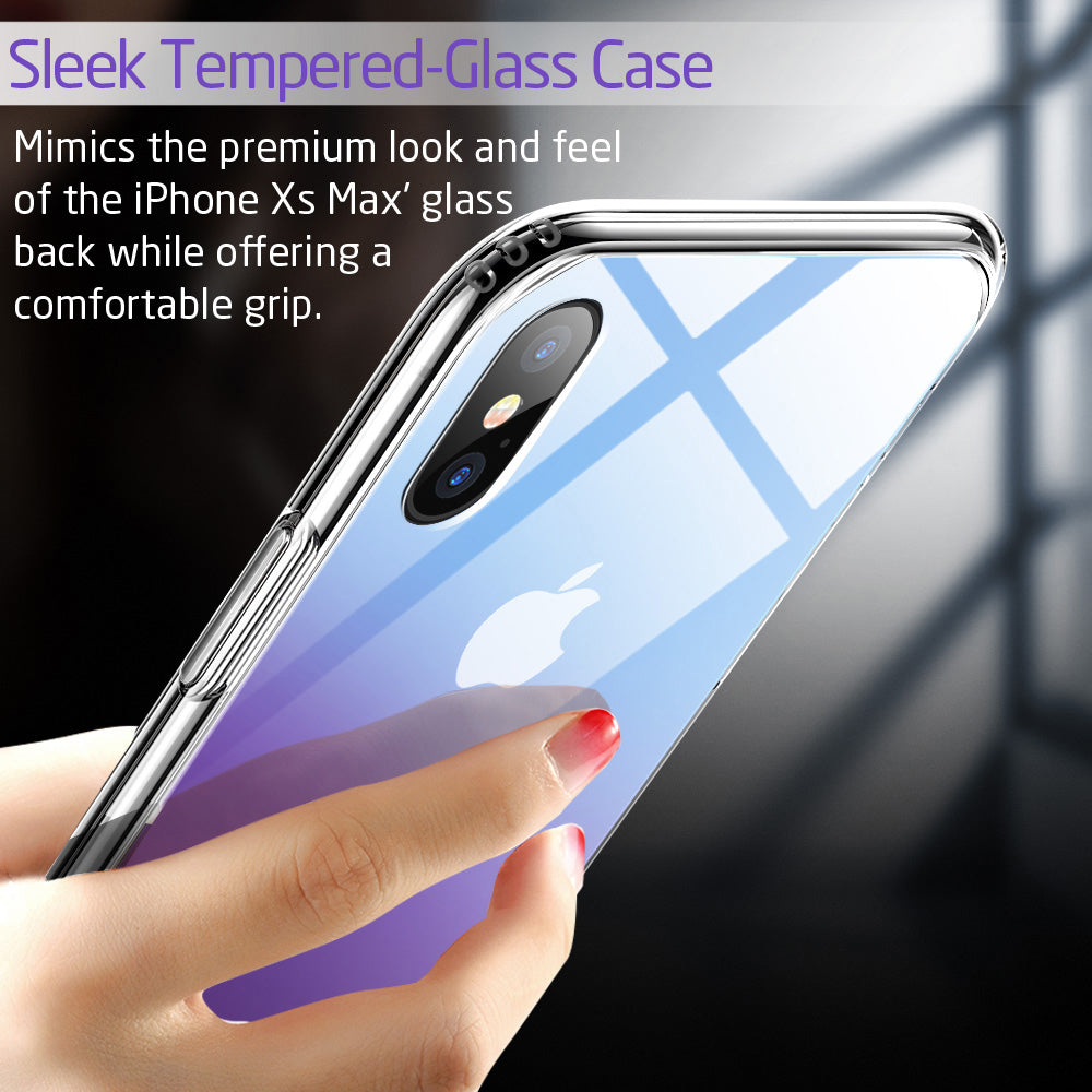 Tempered Glass Case & Frame For iPhone XR XS XS Max Protective Glass Cover + Frame For Apple iPhone XR XS XS Max Glossy Mirrored Case