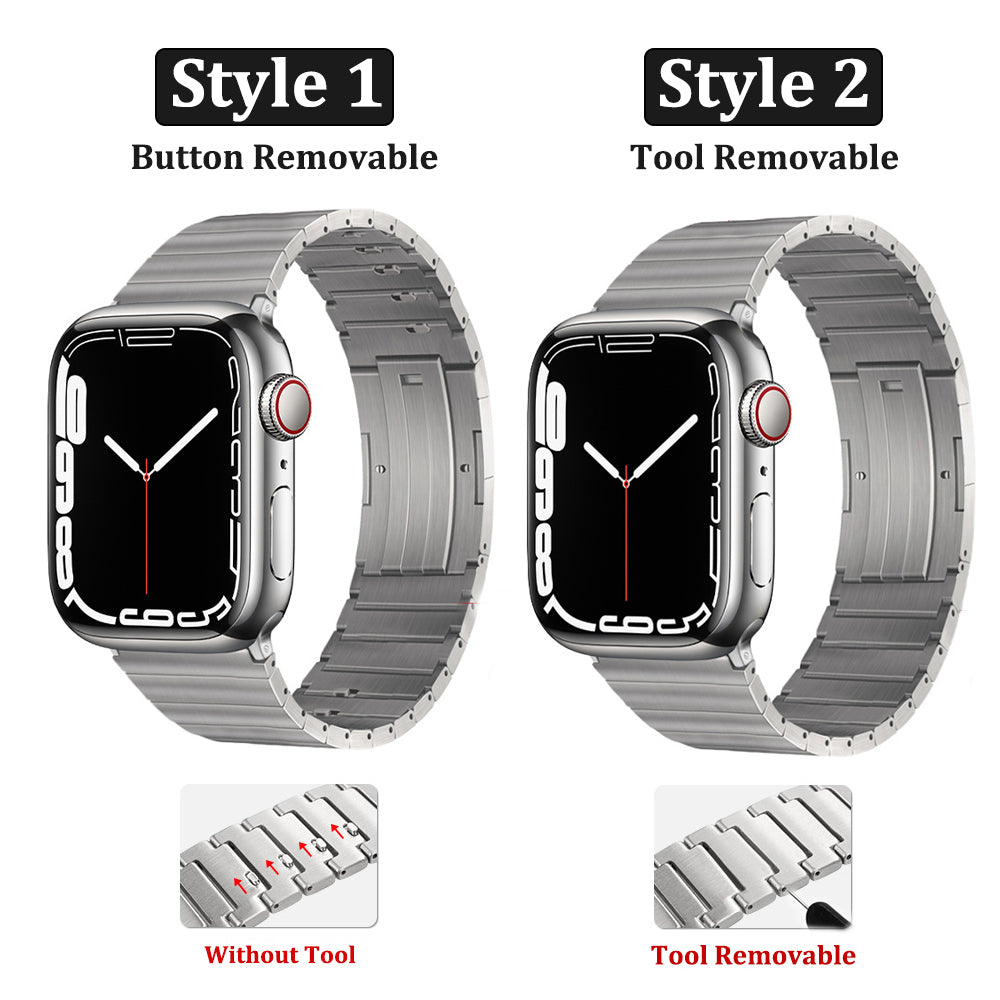 Titanium Alloy Bracelet Strap for Apple Watch 8 7 6 5 4 3 SE 38 40 42 44 49mm Metal Bracelet