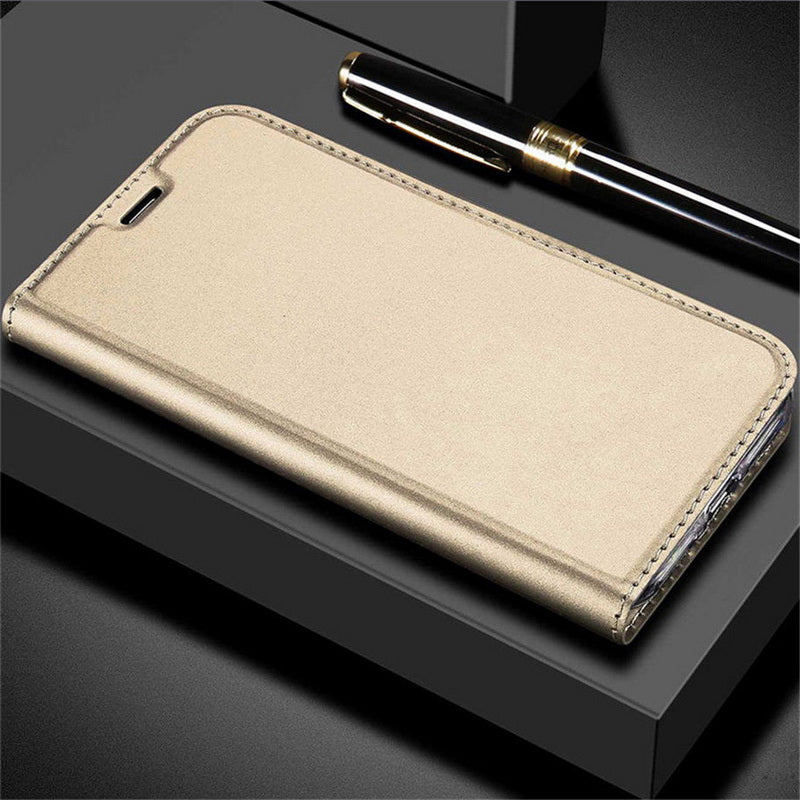 Ultra Thin Smooth Leather Soft Flip Case For iPhone X 8 6 6S S 7 Plus 5 5S SE Versatile and Stylish Magnetic Flip Case With Card Holders and Kickstand.