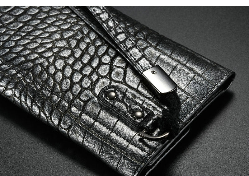 Universal Faux Croc Hide Wallet Pouch Bag For iPhone 14 13 12 11 X XR XS Max Card Holder Case