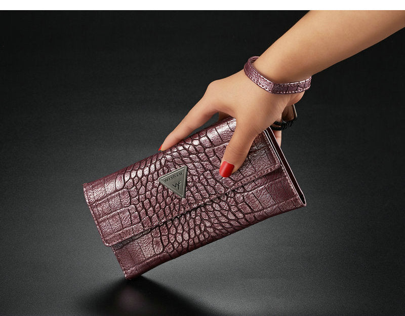 Universal Faux Croc Hide Wallet Pouch Bag For iPhone 14 13 12 11 X XR XS Max Card Holder Case