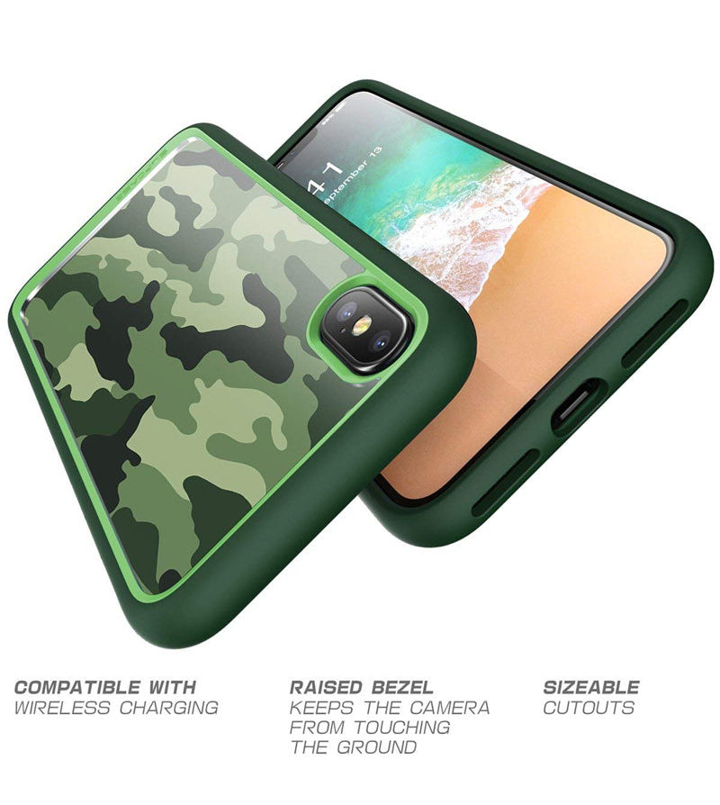 Urban Fashion Hybrid Camo Case For iPhone X XS Case Stylish Camouflage Print Phone Case TPU Bumper and Protective Back Cover For iPhone X XS