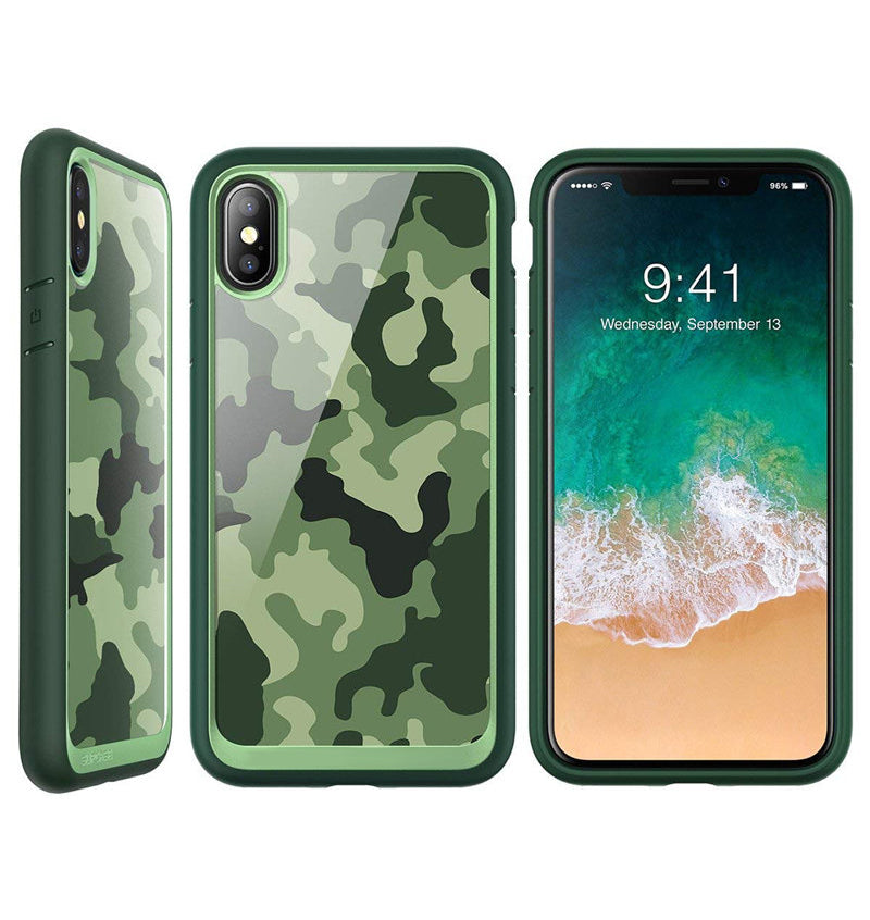 Urban Fashion Hybrid Camo Case For iPhone X XS Case Stylish Camouflage Print Phone Case TPU Bumper and Protective Back Cover For iPhone X XS