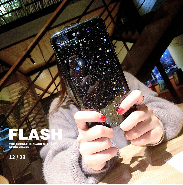 Glitter Stars Clear Case For iPhone X XS MAX XR X 10 iPhone 7 8 Plus Anti-Knock Glittery Transparent Case For iPhone 6 6S Plus iPhone 8 Plus