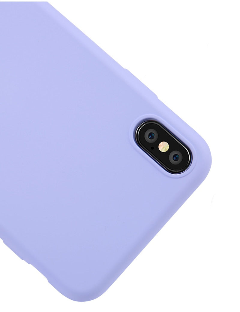 Soft Silicone Pastel Colors Phone Cases For iPhone X XS Max Cases For iPhone 6 6s 7 8 Plus XR XS Smooth Pattern Soft TPU Protective Back Cover