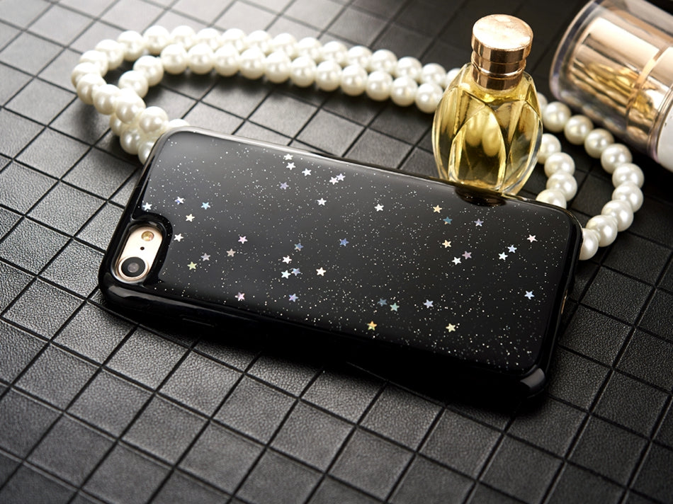 Glitter Stars Clear Case For iPhone X XS MAX XR X 10 iPhone 7 8 Plus Anti-Knock Glittery Transparent Case For iPhone 6 6S Plus iPhone 8 Plus