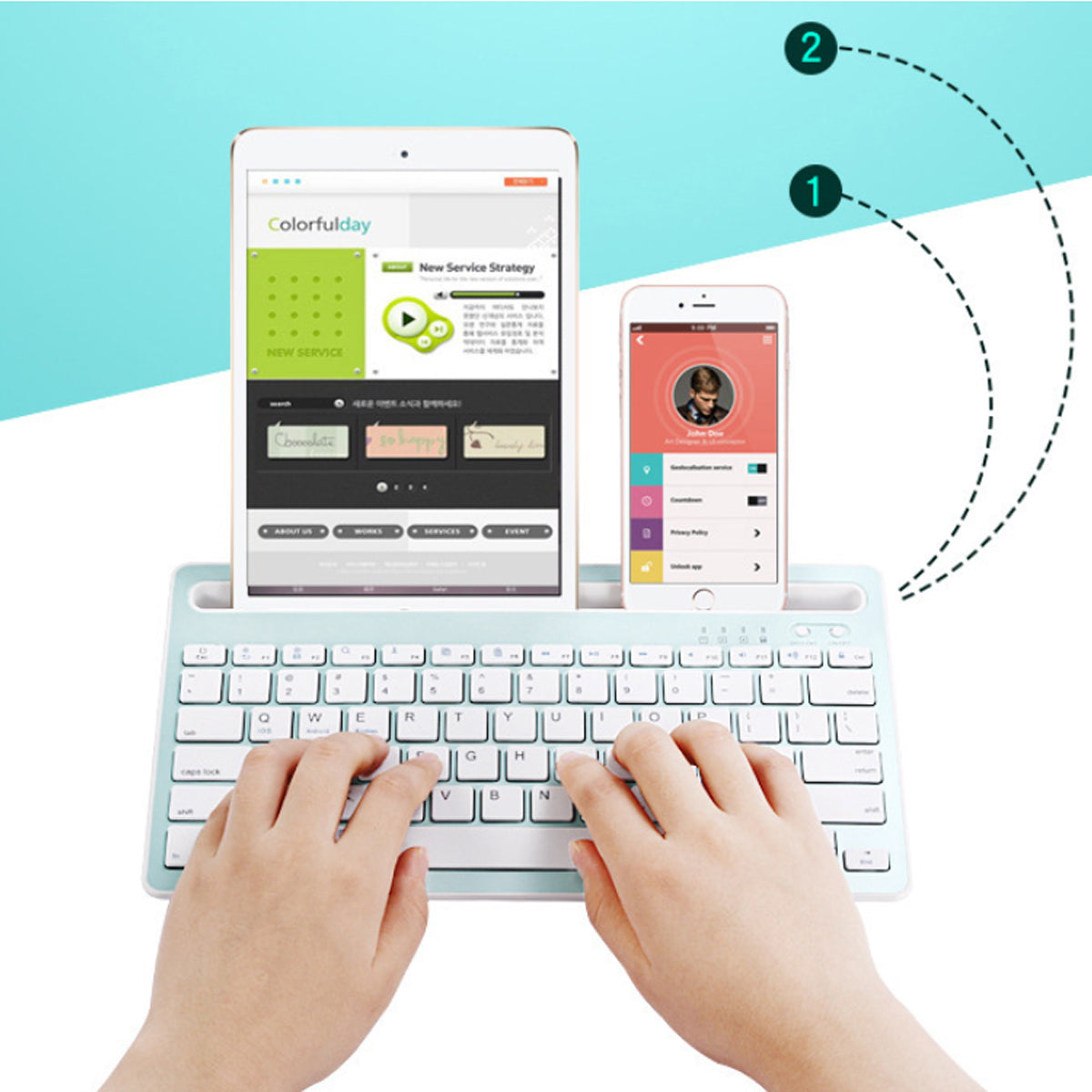 smartech multi tasker bluetooth keyboard