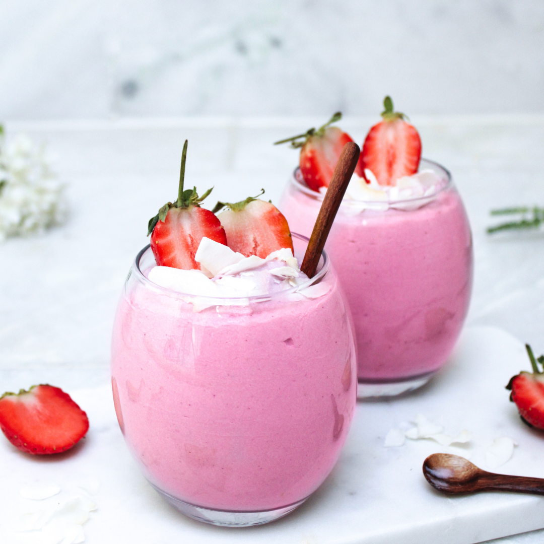 3-Ingredient Strawberry Mousse - Vegan Bowls