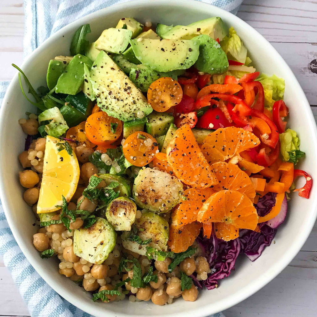 Warm Chickpea and Couscous Salad - Vegan Bowls