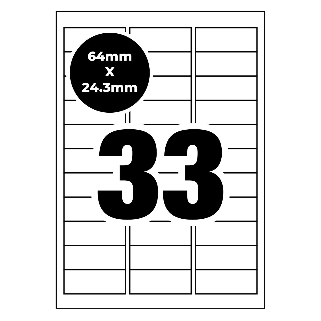 A20 Self Adhesive Address Labels [Compatible with Avery® Word Templates] for  Laser Inkjet Printers Mailing Sticker [20 Per Page] With Regard To 33 Labels Per Sheet Template