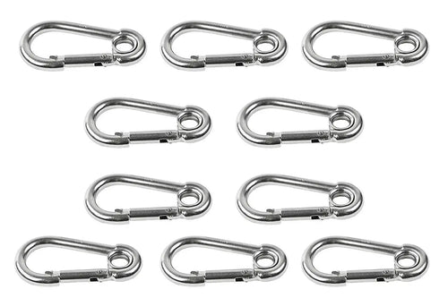 MARINE CITY 316 Stainless-Steel 2-3/8” Carabiners/Clip Snap Hook with Ring for Climbing, Fishing, Hiking