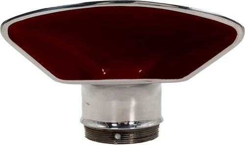 MARINE CITY 3 Inches 316 Grade Stainless Steel Rounded Trapezoidal Red Cowl Vent (Pack of 1)