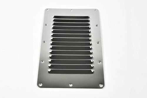 Marine City Stainless-Steel 5 inch × 9 inch Rectangle Stamped Louvered Vent