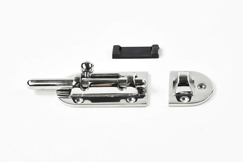 Marine City Boat Stainless Steel 316 Heavy-Duty Barrel Bolt Door Latches/Lock 6 Point Fixing (Size: 4-1/4” × 1-1/2”)  (M)