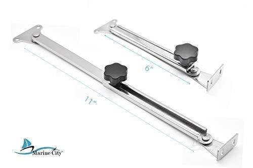 Marine City 316 Stainless Steel Hatch Support and Adjuster 10” to 18” (Large: 10” to 18”)